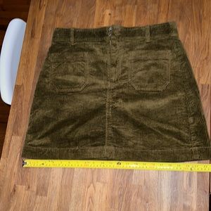 MADEWELL | Dusty Green Corduroy Skirt